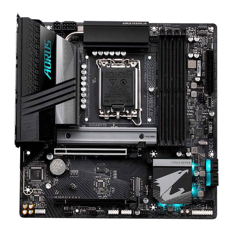 Placa Mae Gigabyte B760M Aorus Pro, DDR5, Socket LGA 1700, M-ATX, Chipset Intel B760, B760M-AORUS-PRO