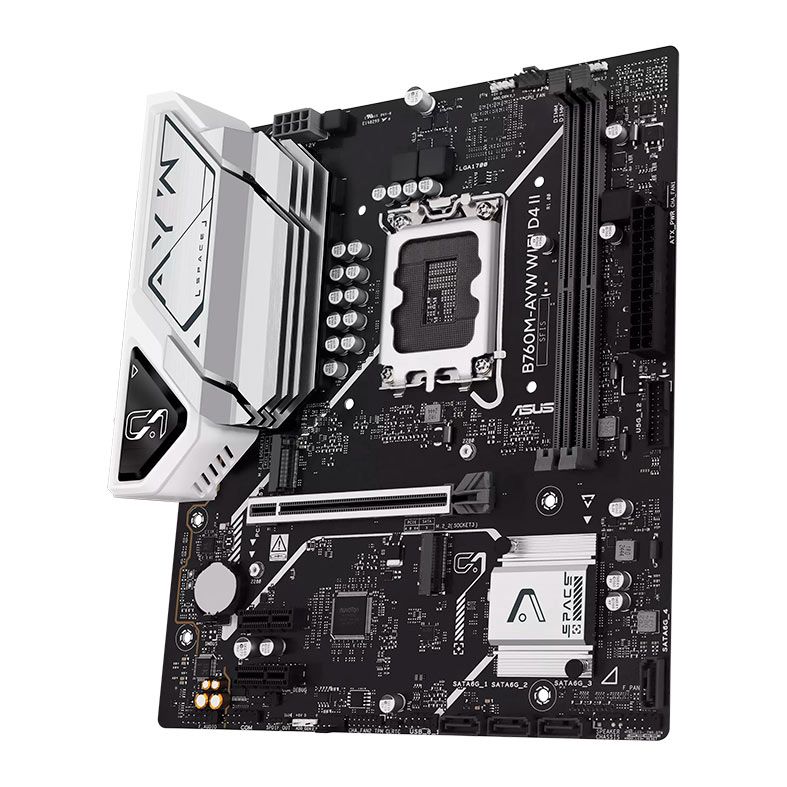 Placa Mae Asus B760M-AYW WiFi D4 II, DDR4, LGA1700, M-ATX, Chipset Intel B760, B760M-AYW-WIFI-D4-II