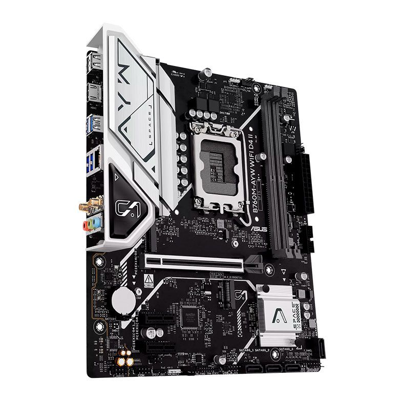 Placa Mae Asus B760M-AYW WiFi D4 II, DDR4, LGA1700, M-ATX, Chipset Intel B760, B760M-AYW-WIFI-D4-II