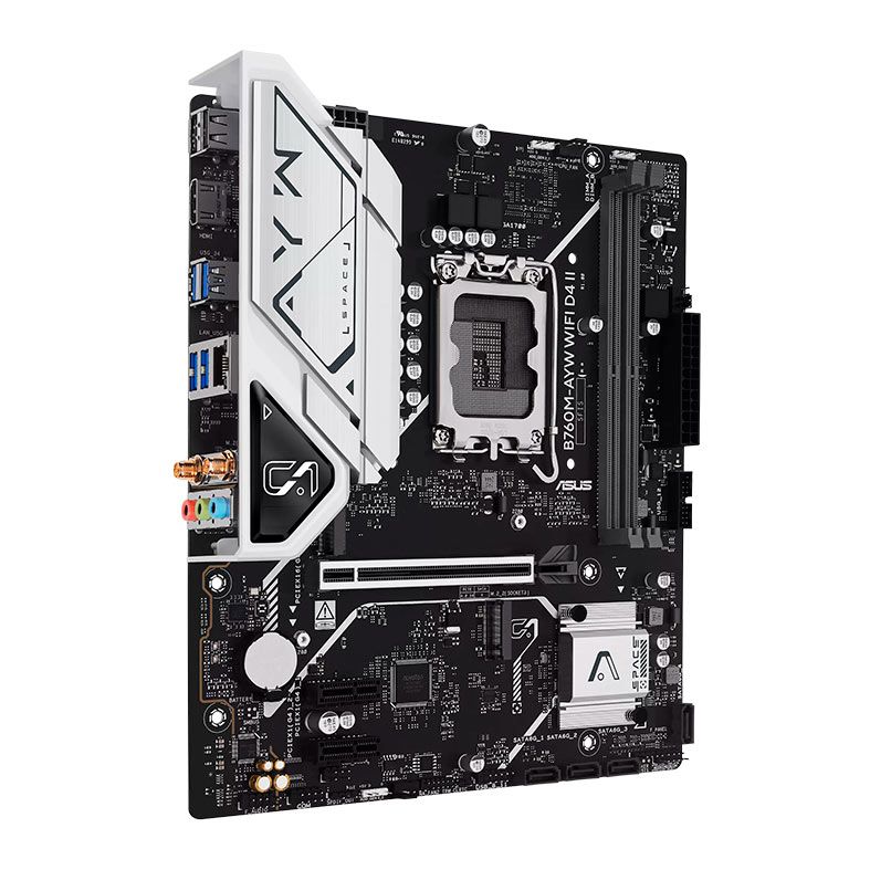 Placa Mae Asus B760M-AYW WiFi D4 II, DDR4, LGA1700, M-ATX, Chipset Intel B760, B760M-AYW-WIFI-D4-II