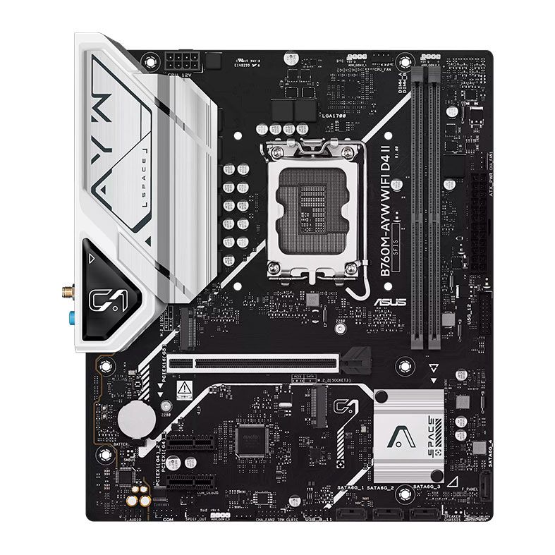 Placa Mae Asus B760M-AYW WiFi D4 II, DDR4, LGA1700, M-ATX, Chipset Intel B760, B760M-AYW-WIFI-D4-II