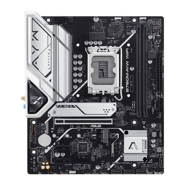 Placa Mae Asus B760M-AYW WIFI, DDR5, Socket LGA 1700, M-ATX, Chipset Intel B760, B760M-AYW-WIFI