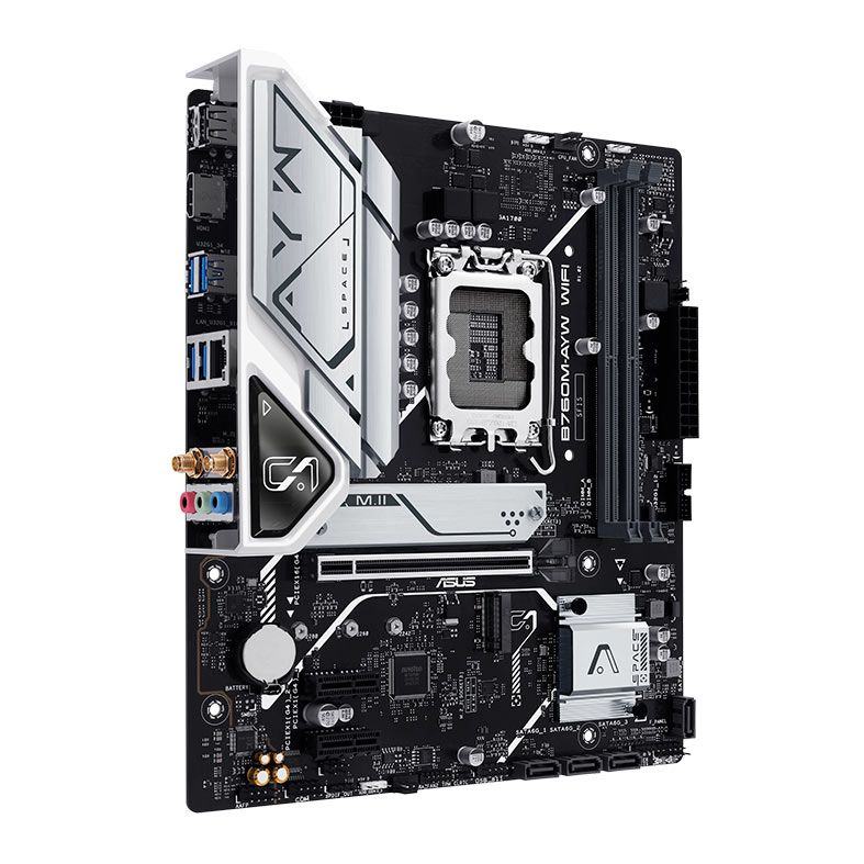 Placa Mae Asus B760M-AYW WIFI, DDR5, Socket LGA 1700, M-ATX, Chipset Intel B760, B760M-AYW-WIFI
