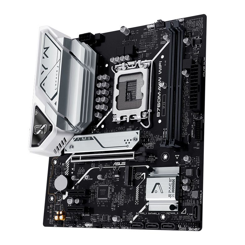 Placa Mae Asus B760M-AYW WIFI, DDR5, Socket LGA 1700, M-ATX, Chipset Intel B760, B760M-AYW-WIFI