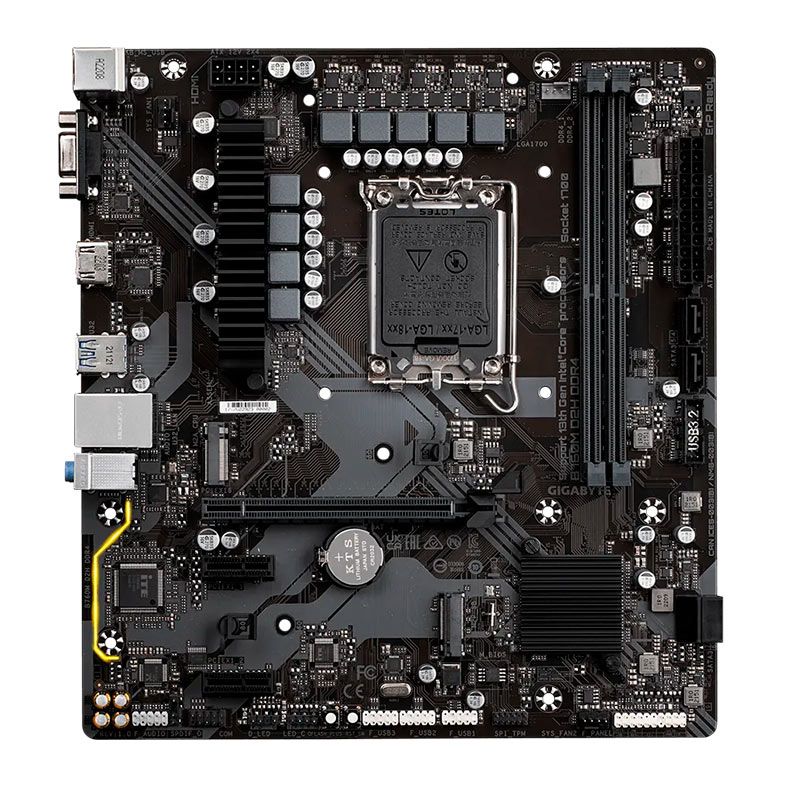 Placa Mae Gigabyte B760M D2H DDR4, Socket LGA1700, M-ATX, Chipset Intel B760, B760M-D2H-DDR4
