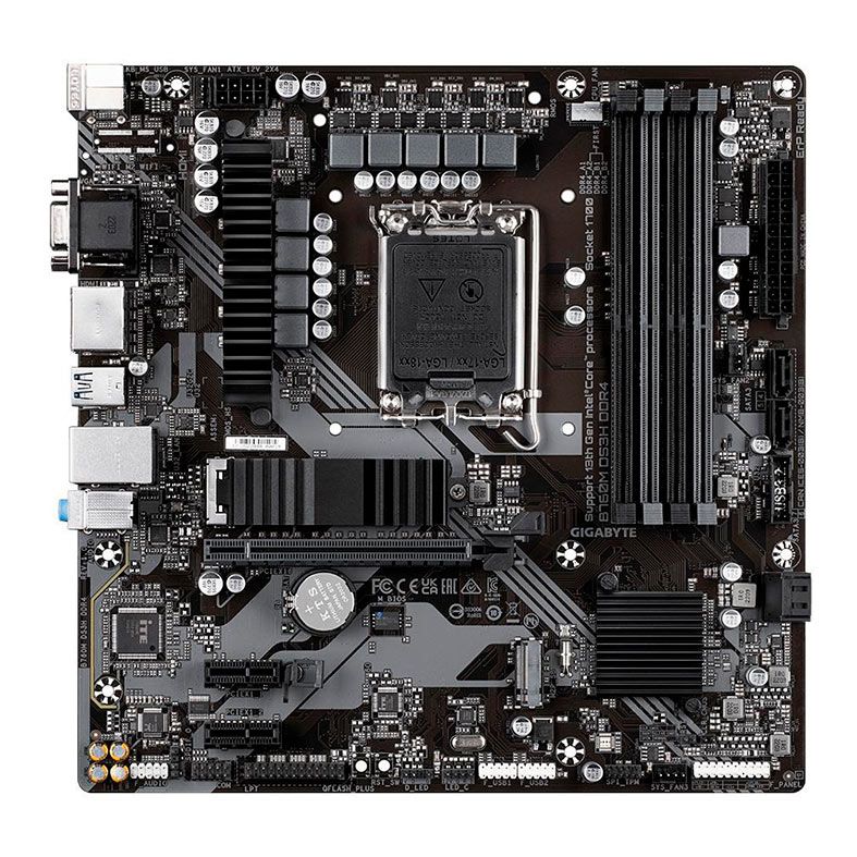 Placa Mae Gigabyte B760M DS3H DDR4, Socket LGA 1700, M-ATX, Chipset Intel B760, B760M-DS3H-DDR4