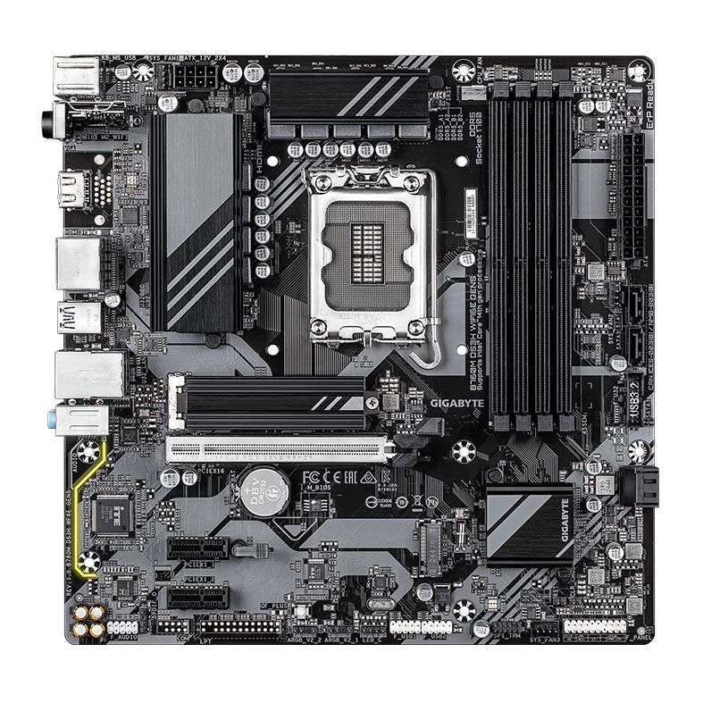 Placa Mae Gigabyte B760M DS3H WiFi6E Gen5, DDR5, LGA1700, M-ATX, Chipset Intel B760, B760M-DS3H-WF6E-GEN5