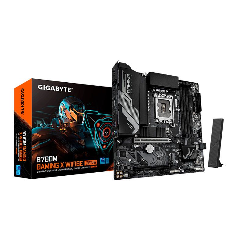 Placa Mae Gigabyte B760M Gaming X WiFi6E Gen5, DDR5, LGA1700, M-ATX, Chipset Intel B760, B760M-G-X-WF6E-GEN5