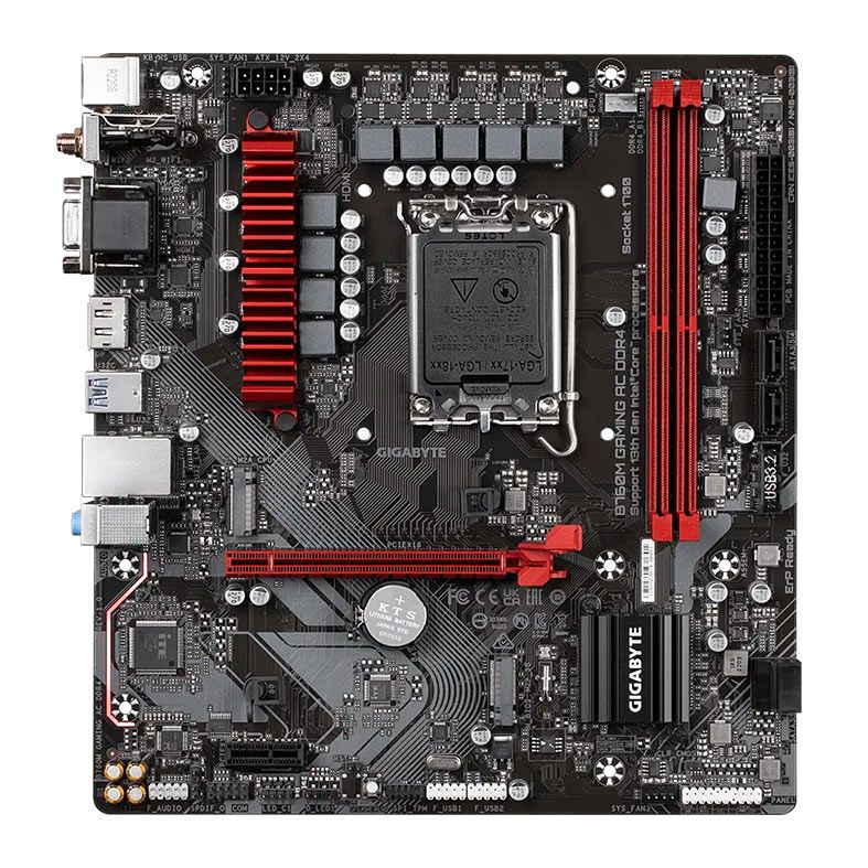 Placa Mae Gigabyte B760M Gaming AC, Wifi, DDR4, LGA1700, ATX, Socket Intel B760M, B760M-GAMING-AC-DDR4