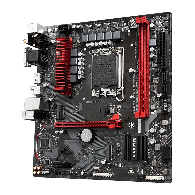 Placa Mae Gigabyte B760M Gaming AC, Wifi, DDR4, LGA1700, ATX, Socket Intel B760M, B760M-GAMING-AC-DDR4