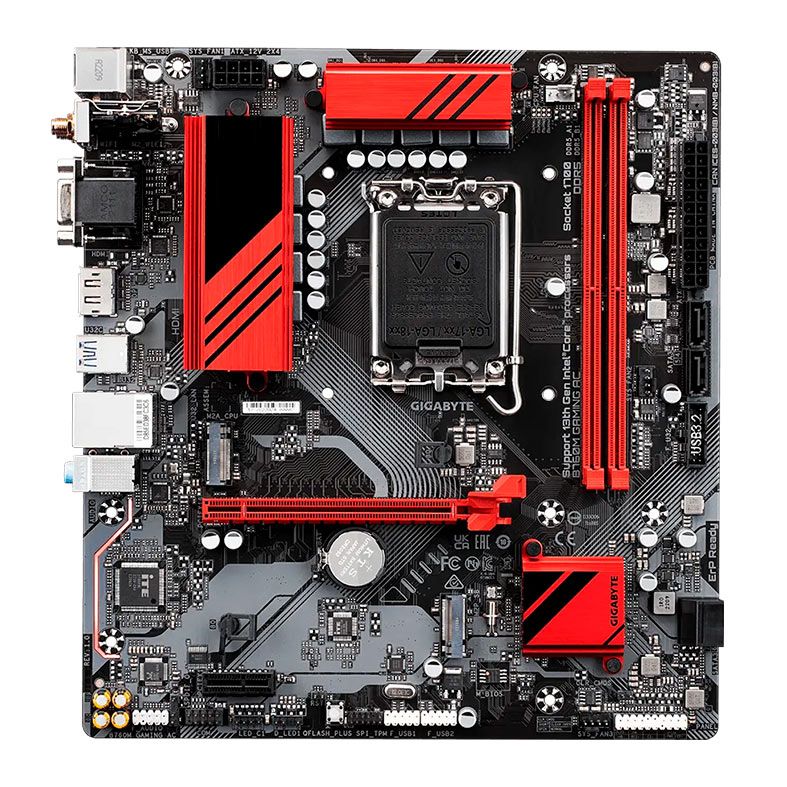 Placa Mae Gigabyte B760M Gaming AC, Wifi, DDR5, LGA1700, ATX, Socket Intel B760M, B760M-GAMING-AC