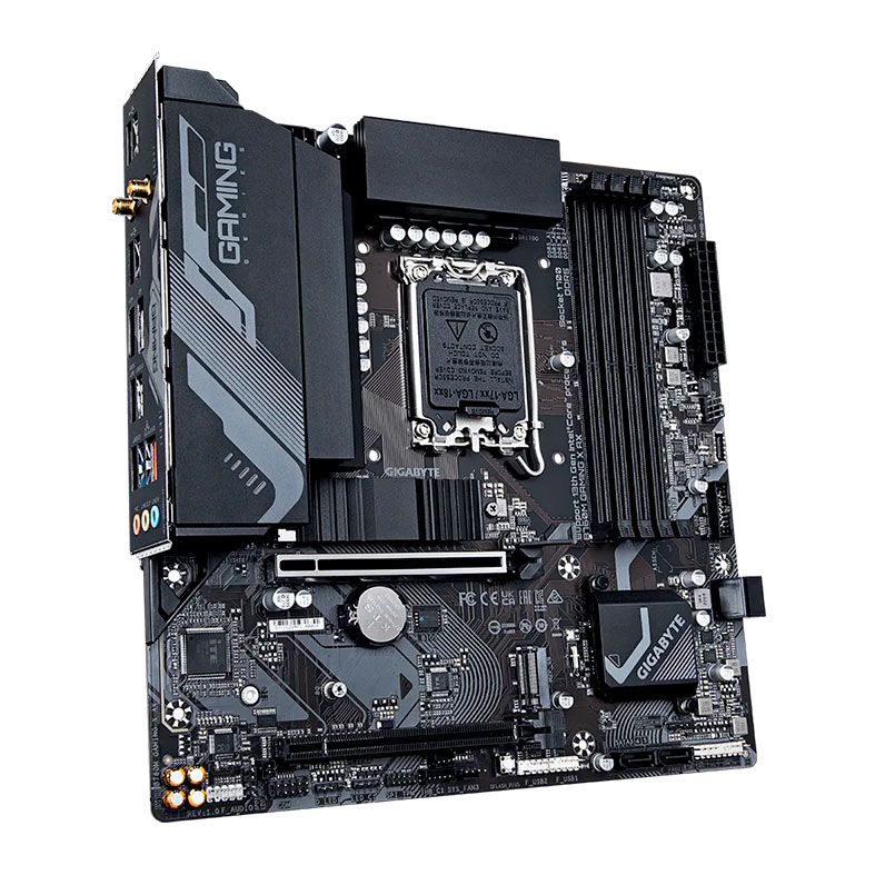 Placa Mae Gigabyte B760M Gaming X AX, WiFi, DDR5, LGA 1700, M-ATX, Chipset Intel B760, B760M-GAMING-X-AX