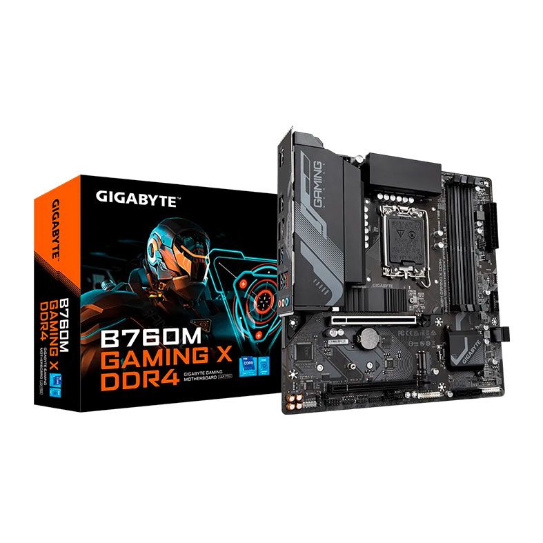 Placa Mae Gigabyte B760M Gaming X, DDR4, Socket LGA 1700, M-ATX, Chipset Intel B760, B760M-GAMING-X