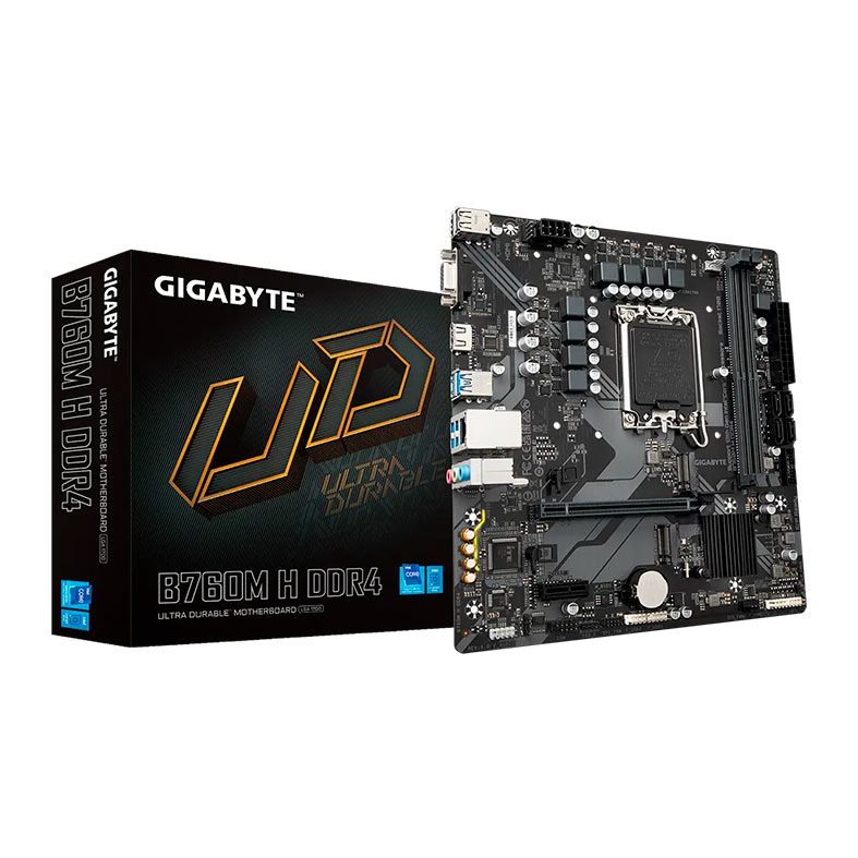 Placa Mae Gigabyte B760M H DDR4, LGA 1700, M-ATX, Chipset Intel B760, B760M-H-DDR4