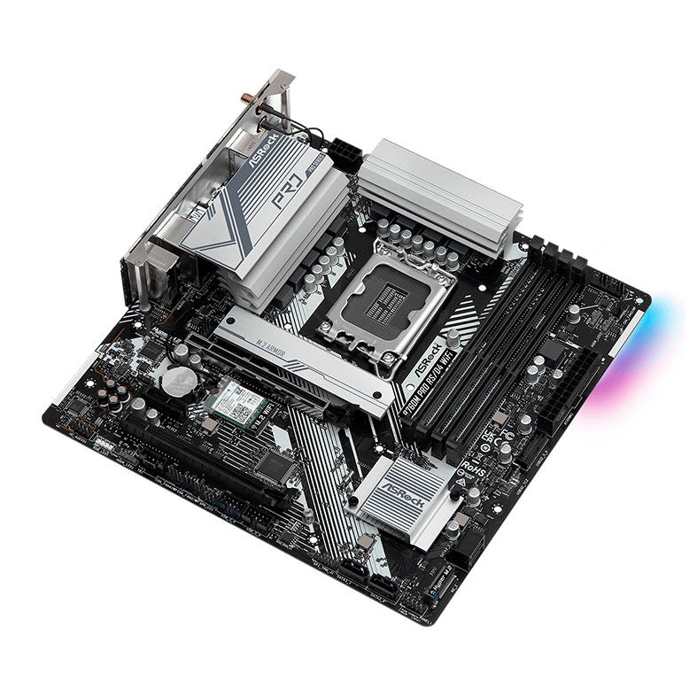 Placa Mae AsRock B760M Pro RS D4 WiFi, DDR4, LGA 1700, M-ATX, Chipset Intel B760, B760M-PRO-RS-D4-WIFI