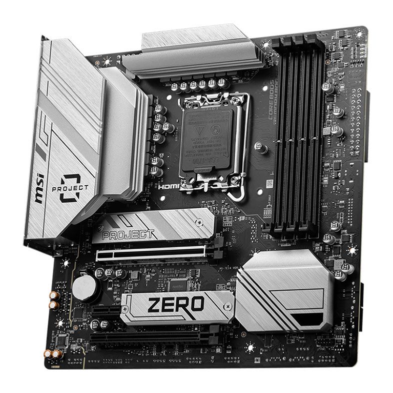 Placa Mae MSI B760M PROJECT ZERO, DDR5, LGA 1700, M-ATX, Chipset Intel B760, B760M-PROJECT-ZERO