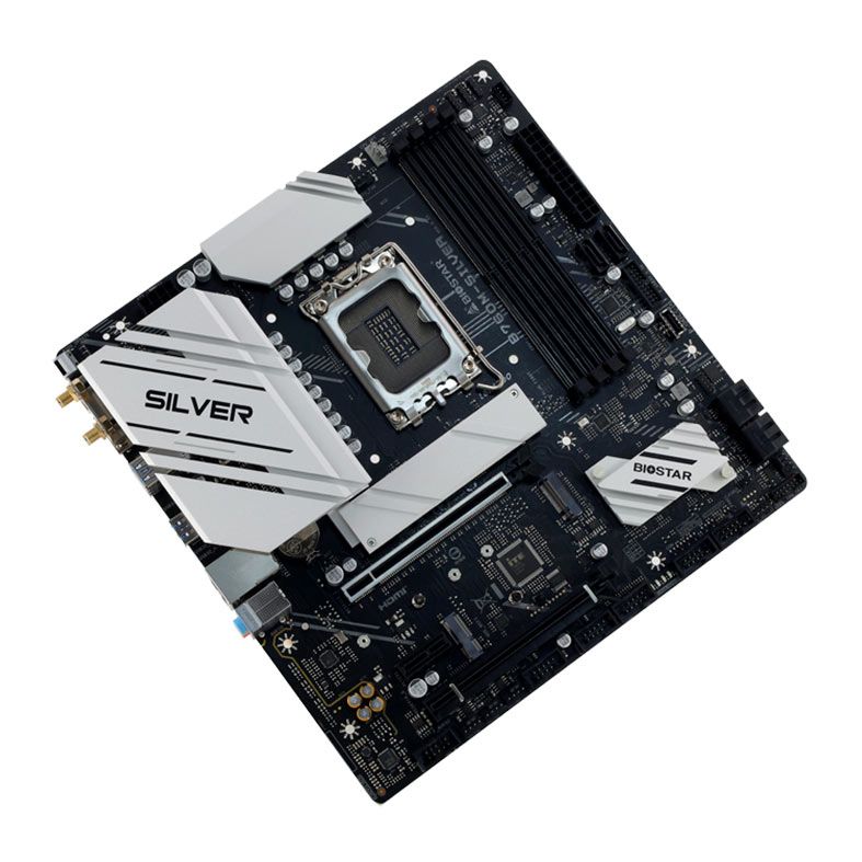 Placa Mae Biostar B760M-SILVER, DDR5, Socket LGA1700, M-ATX, Chipset Intel B760, B760M-SILVER