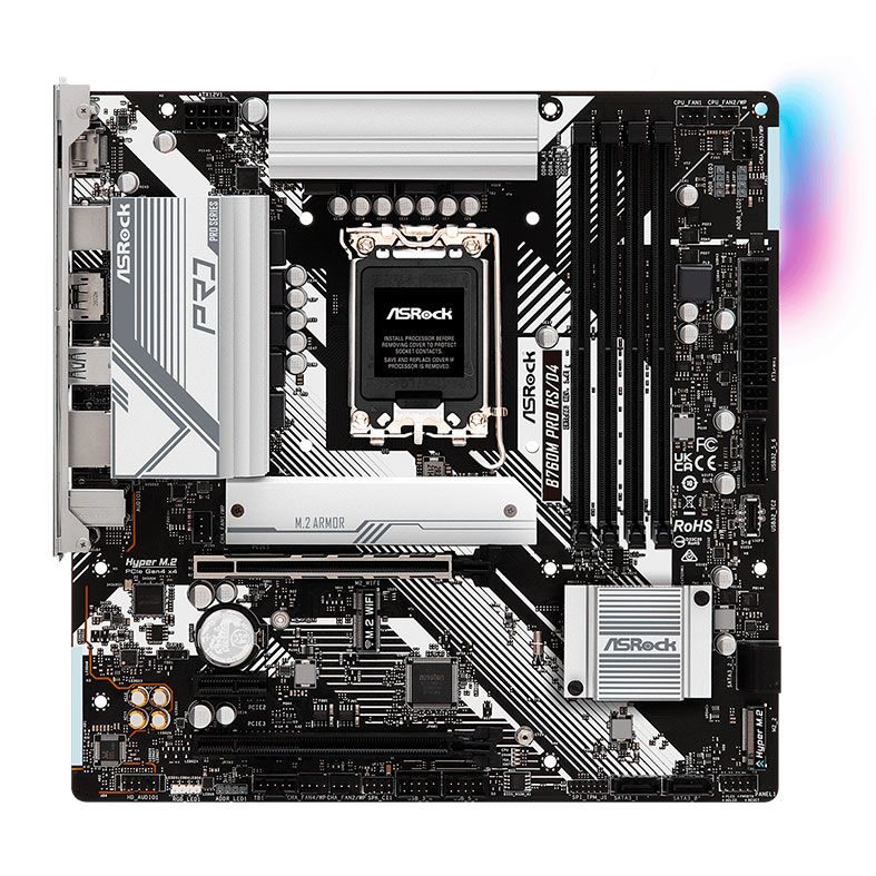 Placa Mae AsRock B760M Pro RS D4, DDR4, Socket Intel LGA 1700, M-ATX, Chipset Intel B760, B760MPRO-RSD4