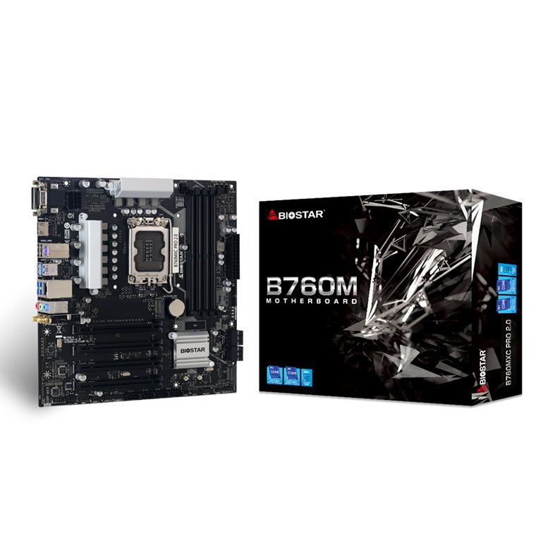 Placa Mae Biostar B760M, DDR4, Socket LGA1700, M-ATX, Chipset Intel B760, B760MXC-PRO-2.0