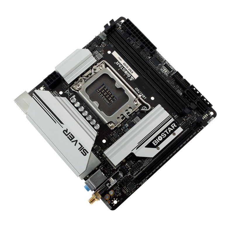 Placa Mae Biostar B760T Silver, DDR5, Socket LGA1700, Mini-ITX, Chipset Intel B760, B760T-SILVER