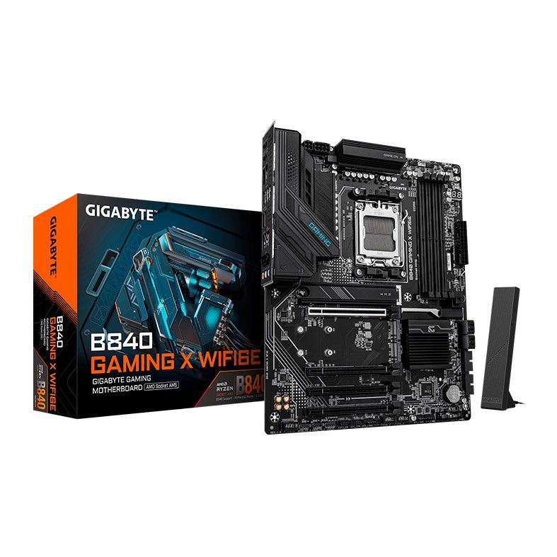 Placa Mae Gigabyte B840 Gaming X WiFi6E, DDR5, Socket AMD AM5, ATX, Chipset AMD B840, B840-GAMING-X-WF6E