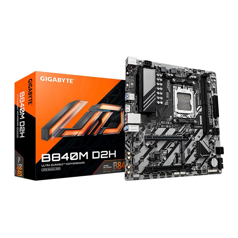 Placa Mae Gigabyte B840M D2H, DDR5, Socket AMD AM5, M-ATX, Chipset AMD B840, B840M-D2H