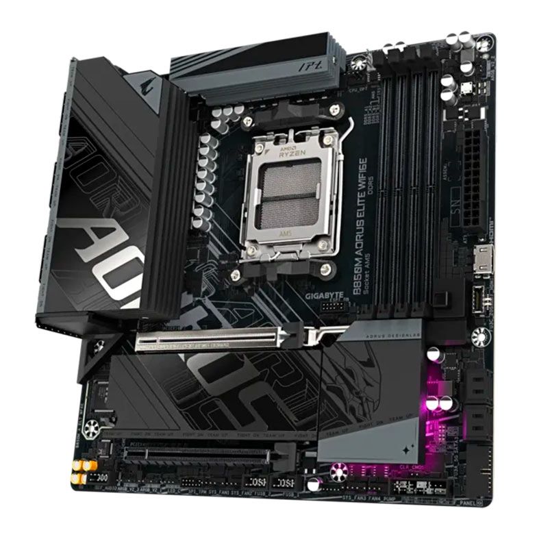 Placa Mae Gigabyte B850M Aorus Elite Wifi6E, DDR5, Socket AMD AM5, M-ATX, Chipset AMD B850, B850M-A-ELT-WF6E