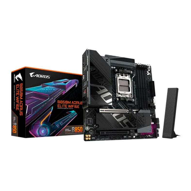 Placa Mae Gigabyte B850M Aorus Elite Wifi6E, DDR5, Socket AMD AM5, M-ATX, Chipset AMD B850, B850M-A-ELT-WF6E