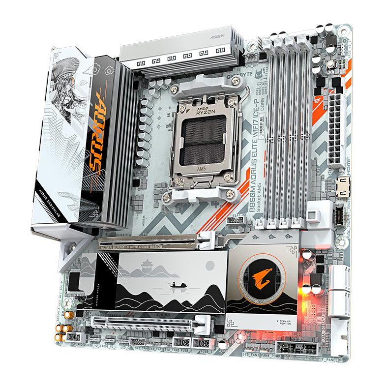 Placa Mae Gigabyte B850M Aorus Elite WIFI7 ICE P, DDR5, Socket AMD AM5, M-ATX, Chipset AMD B850, B850M-A-ELT-WF7-ICE-P