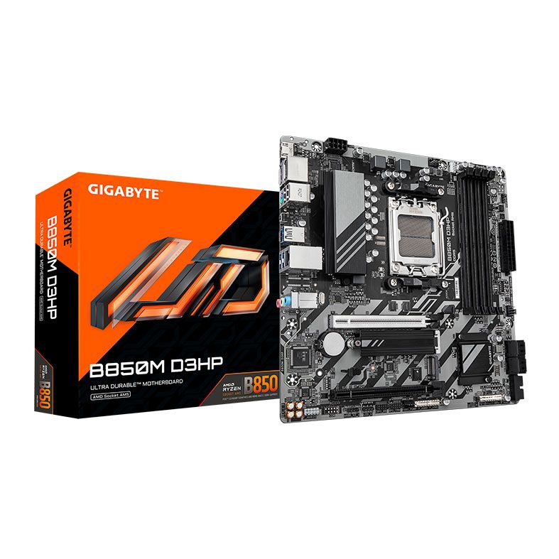 Placa Mae Gigabyte B850M D3HP, DDR5, Socket AMD AM5, M-ATX, Chipset AMD B850, B850M-D3HP