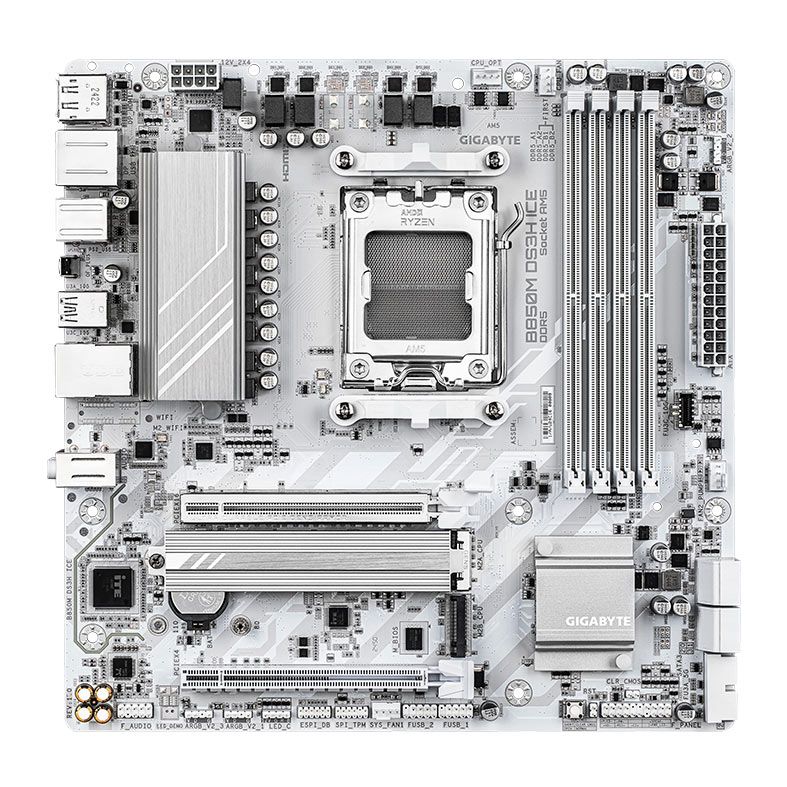 Placa Mae Gigabyte B850M DS3H ICE, DDR5, Socket AMD AM5, M-ATX, Chipset AMD B850, B850M-DS3H-ICE