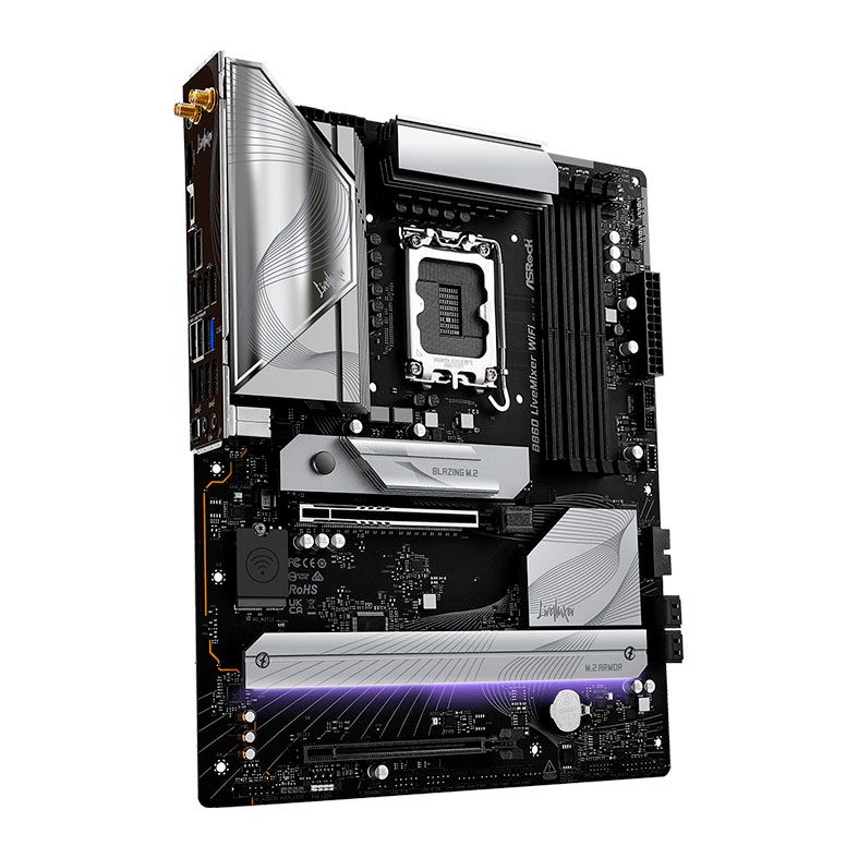 Placa Mae AsRock B860 LiveMixer WiFi, DDR5, LGA 1851, ATX, Chipset Intel B860, B860-LIVEMIXER-WIFI