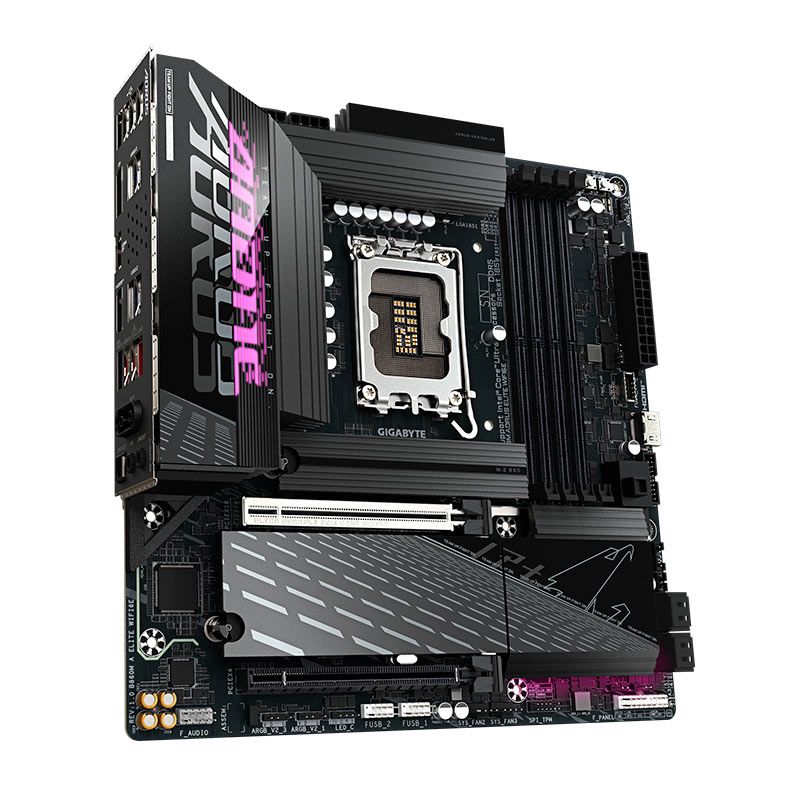 Placa Mae Gigabyte B860M Aorus Elite WIFI6E, DDR5, LGA1851, M-ATX, Chipset Intel B860, B860M-A-ELITE-WIFI6E