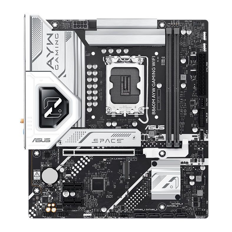 Placa Mae Asus B860M AYW Gaming WiFi, DDR5, LGA1851, M-ATX, Chipset Intel B860, B860M-AYW-GAMING-WIFI