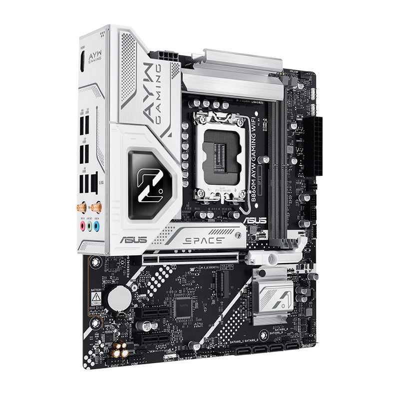 Placa Mae Asus B860M AYW Gaming WiFi, DDR5, LGA1851, M-ATX, Chipset Intel B860, B860M-AYW-GAMING-WIFI