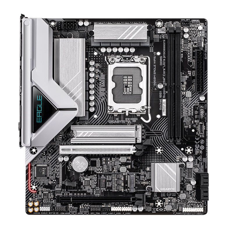 Placa Mae Gigabyte B860M Eagle WIFI6 V2, DDR5, LGA1851, M-ATX, Chipset Intel B860, B860M-EAGLE-WIFI6-V2