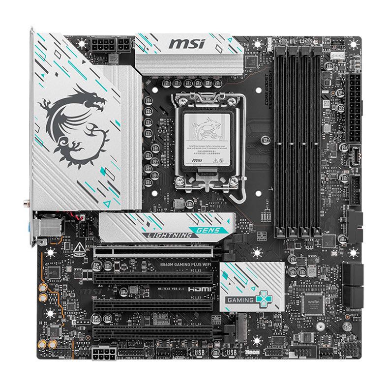 Placa Mae MSI B860M Gaming Plus WiFi, DDR5, LGA1851, M-ATX, Chipset Intel B860, B860M-GAMING-PLUS-WIFI