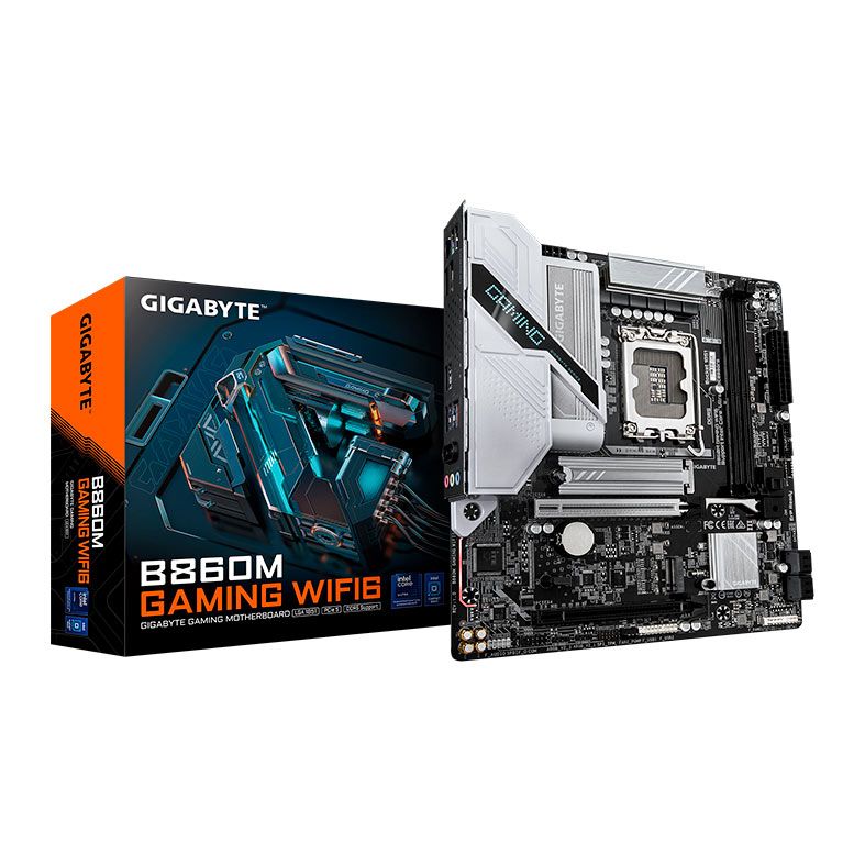 Placa Mae Gigabyte B860M Gaming WIFI6, DDR5, LGA1851, M-ATX, Chipset Intel B860, B860M-GAMING-WIFI6