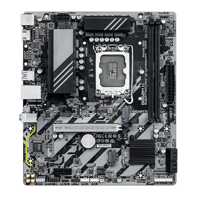 Placa Mae Gigabyte B860M H, DDR5, LGA1851, M-ATX, Chipset Intel B860, B860M-H