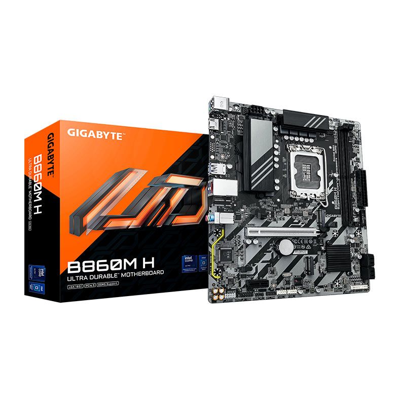 Placa Mae Gigabyte B860M H, DDR5, LGA1851, M-ATX, Chipset Intel B860, B860M-H