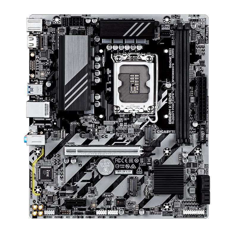 Placa Mae Gigabyte B860M K Gen5, DDR5, LGA1851, M-ATX, Chipset Intel B860, B860M-K-GEN5