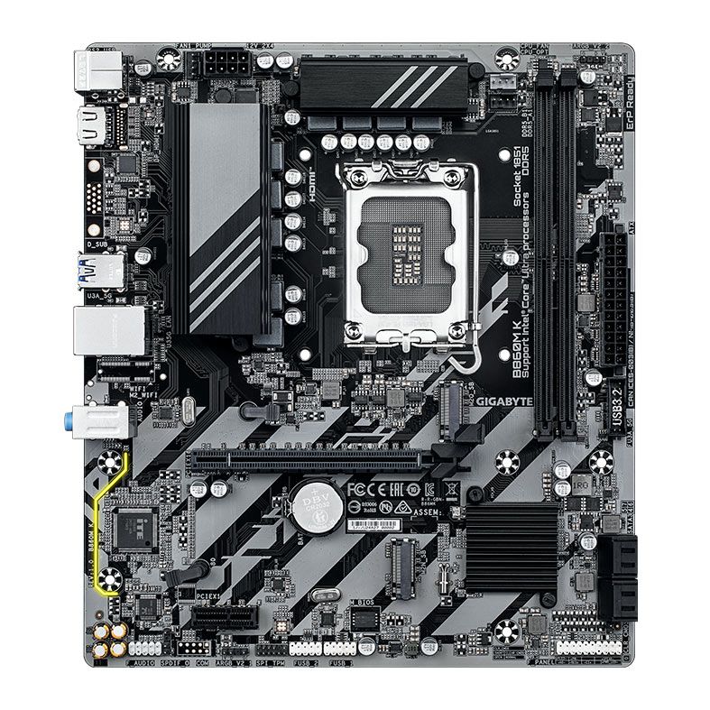 Placa Mae Gigabyte B860M K, DDR5, LGA1851, M-ATX, Chipset Intel B860, B860M-K