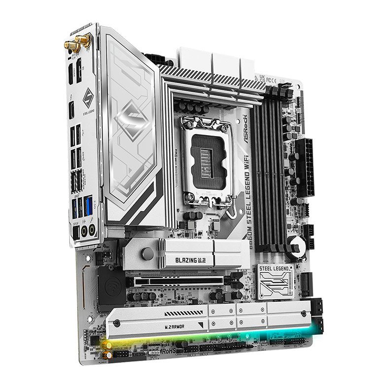 Placa Mae AsRock B860M Steel Legend WiFI, DDR5, LGA1851, M-ATX, Chipset Intel B860, B860M-STEEL-LEGEND-WIFI