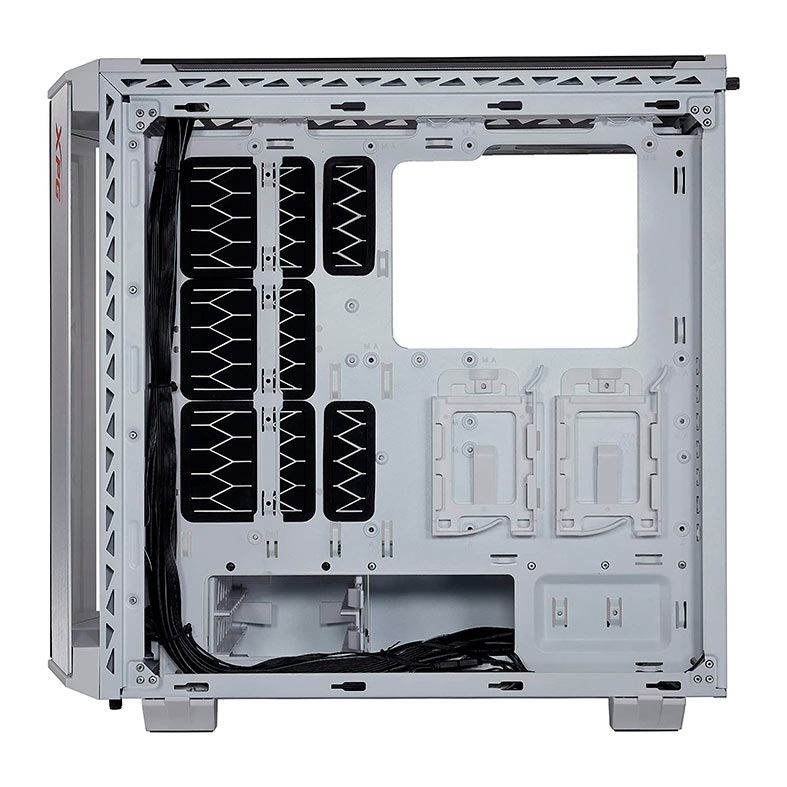 Gabinete Gamer XPG Battlecruiser, Mid-Tower, Lateral de Vidro, Com 4 Fans, ARGB, Branco, BATTLECRUISER-WHCWW
