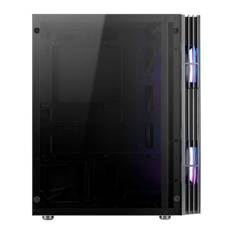 Gabinete Gamer Aigo DarkFlash BF1, Lateral/Frontal Vidro, Com 2 Fans, Preto, AIGO DARKFLASH BF1