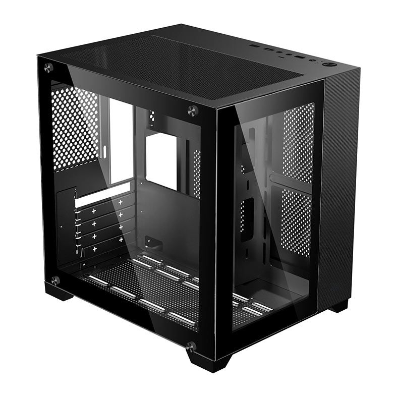 Gabinete Gamer Bluecase Atlantis BG-051, Mid-Tower, Lateral e Frontal de Vidro, Preto, BG-051BX