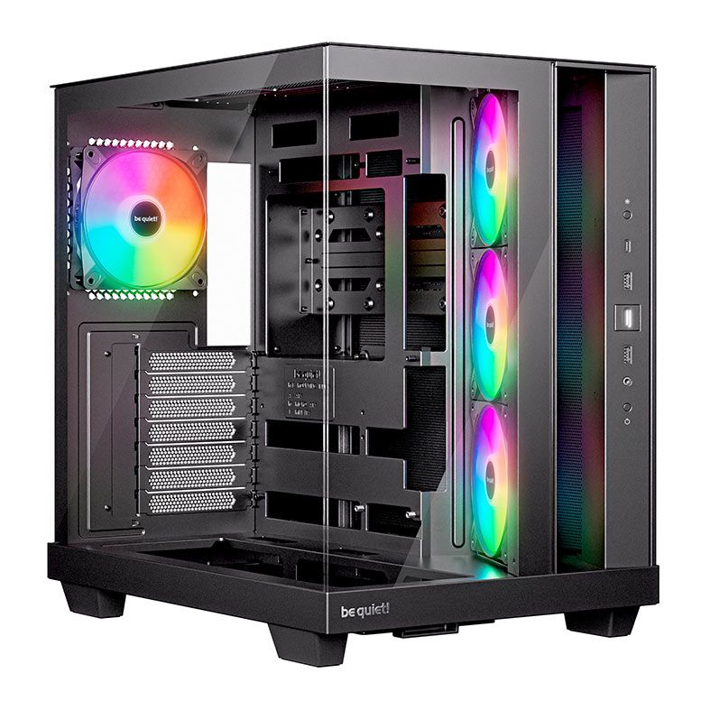 Gabinete Gamer Be Quiet! Light Base 500 LX, ARGB, Mid-Tower, Lateral de Vidro, Com 4 Fans, Preto, BGW85