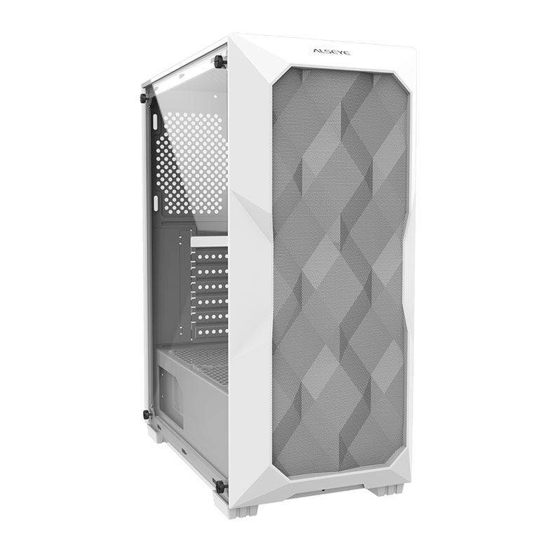 Gabinete Gamer Alseye Big Jony, Mid-Tower, Lateral de Vidro, Branco, BIGJONY-W-ALSEYE
