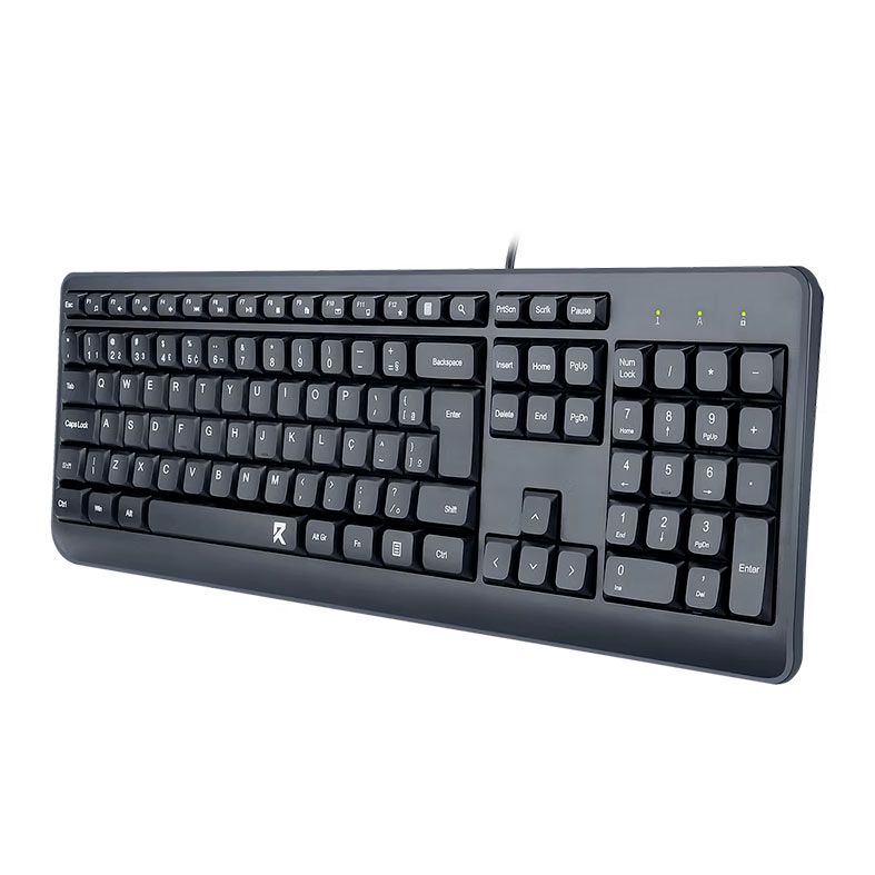 Teclado Membrana Redragon BK-7092, ABNT2, Preto, BK-7092-PT