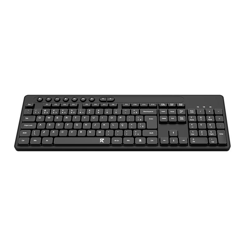 Teclado Redragon BK-7094, ABNT2, Wireless, Preto, BK-7094-PT